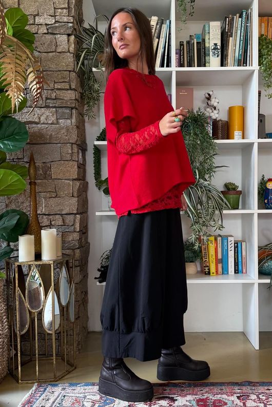 Conrad Cap Sleeve Tank Rouge